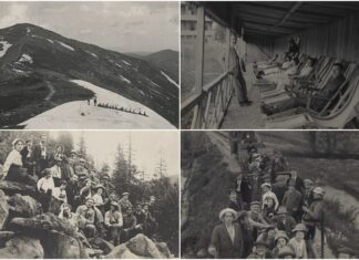 Члени Академічного туристського клубу у Львові під час подорожі, 1912 р.