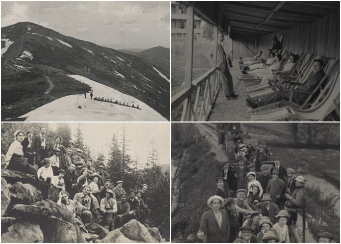 Члени Академічного туристського клубу у Львові під час подорожі, 1912 р.