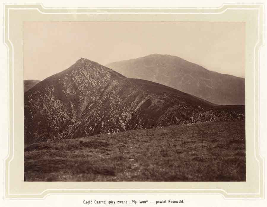Найдавніша світлина гори Піп Іван. Джерело: Österreichische Nationalbibliothek