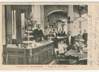 Кав'ярня "Європейська", поштівка початку ХХ століття