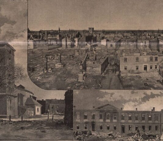 Римо-католицький костел, гімназія та загальний вигляд міста, знятий із вежі греко-католицької церкви. Neue Illustrirte Zeitung, 1886 рік