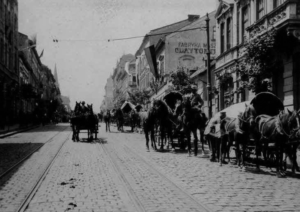 Трамвайні колії на вул. Городоцькій. Світлина 1915 р.