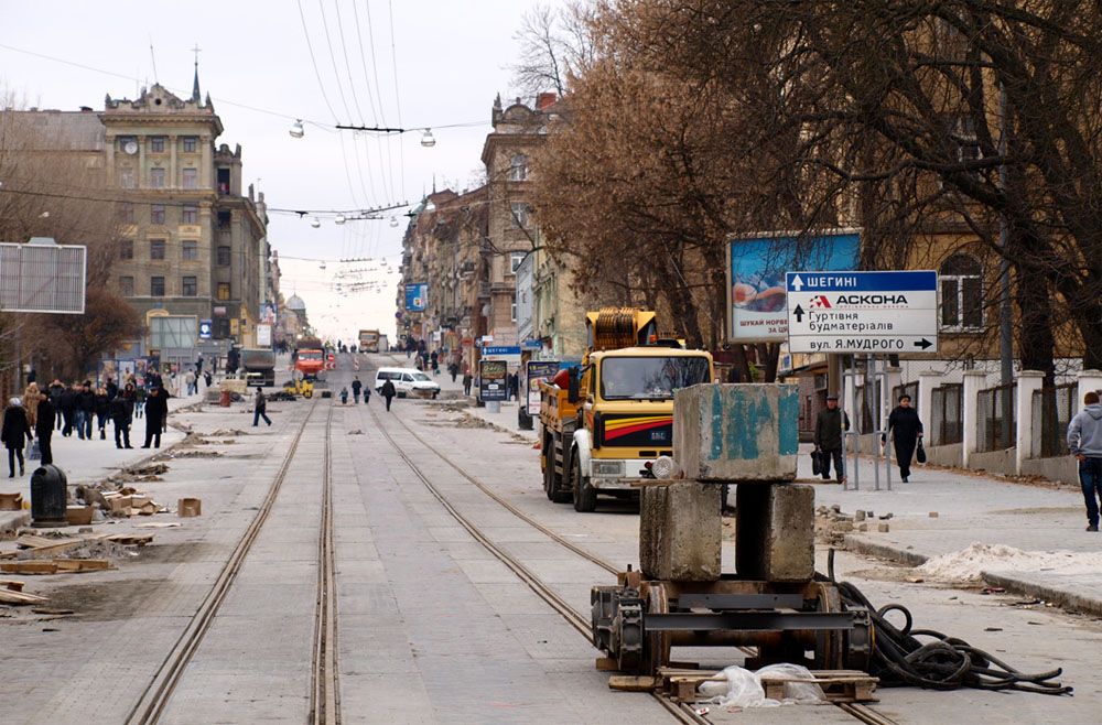 Реконструкція вулиці Городоцької у 2011 році. Автор фото – Андрій Василюк