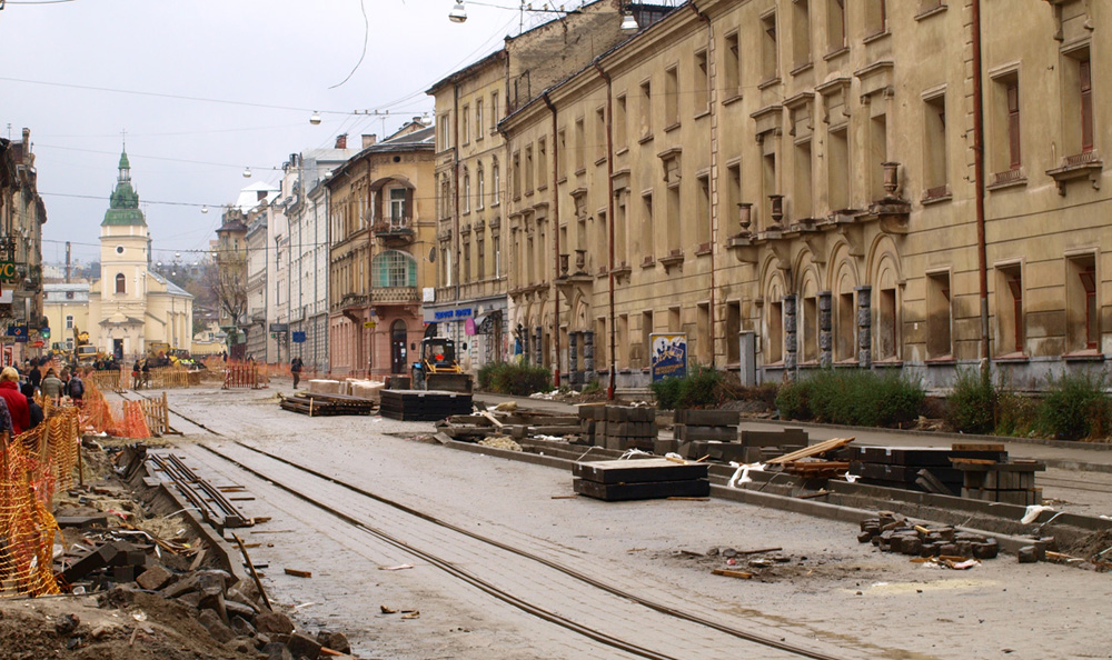 Реконструкція нижньої частини вул. Городоцької у 2013 р. Автор фото – Андрій Василюк.