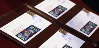 Культура У Львівській опері погасили марку зі зображенням унікального гобелена