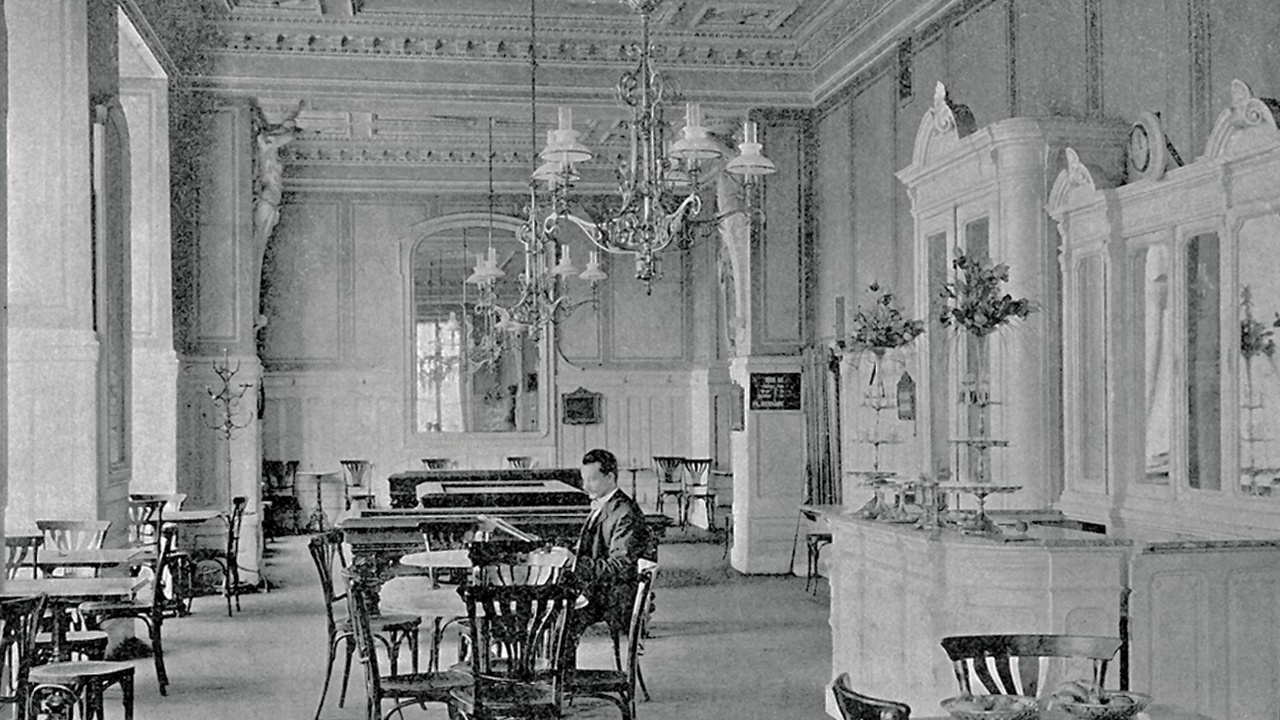 Інтер'єр кав'ярні Центральна, до 1934 року