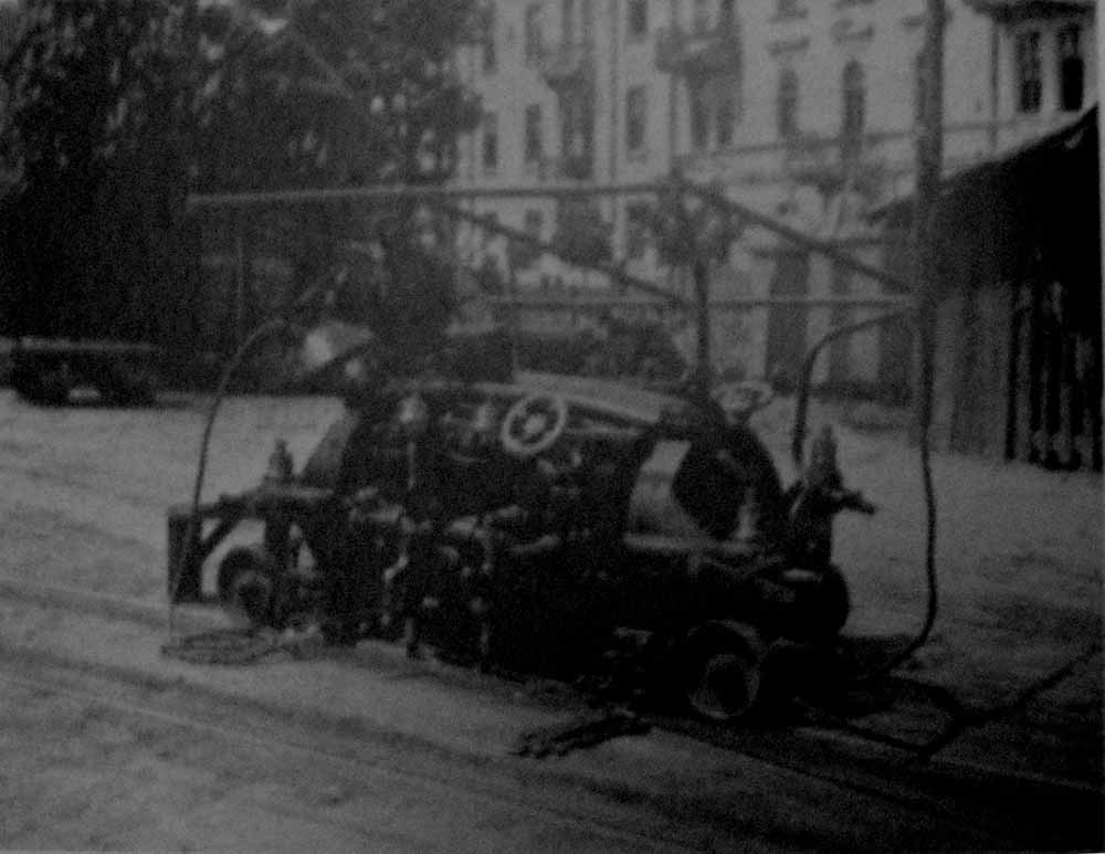 Пристрій для шліфування рейок, сконструйований під керівництвом Й. Томицького