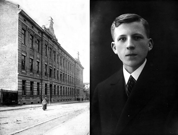 Гімназія ім. Жолкевського у Львові, поч. ХХ ст. і випускник гімназії Алойзи Кашуба. 1928 рік