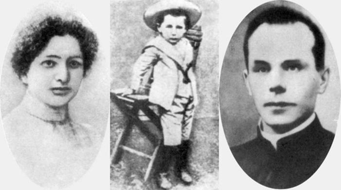 Ольга Антонич, Богдан-Ігор Антонич у дитячому віці, о.Василь Антонич