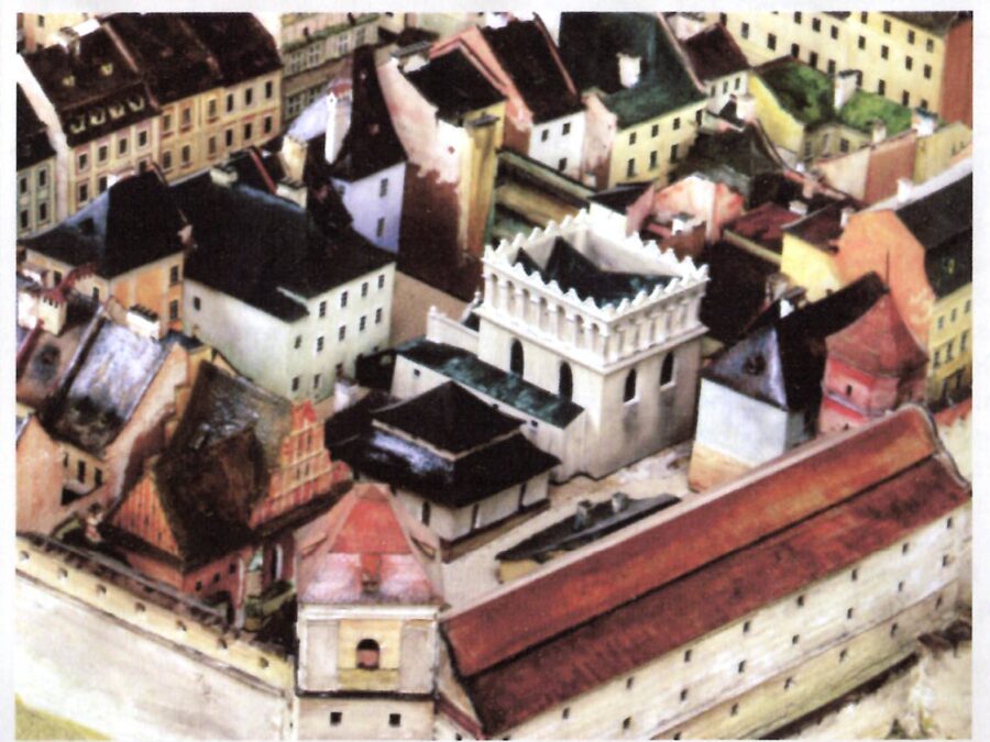 Фрагмент пластичної панорами Львова авторства Януша Вітвіцького з видом на єврейський квартал. Фото з http://www.tureizahav.lviv.ua/