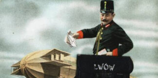 Літальні апарати над Львовом. Фантастична поштівка початку ХХ століття