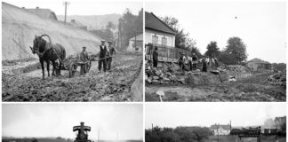 Будівництво дороги Краків-Величка-Львів, 1935 р.