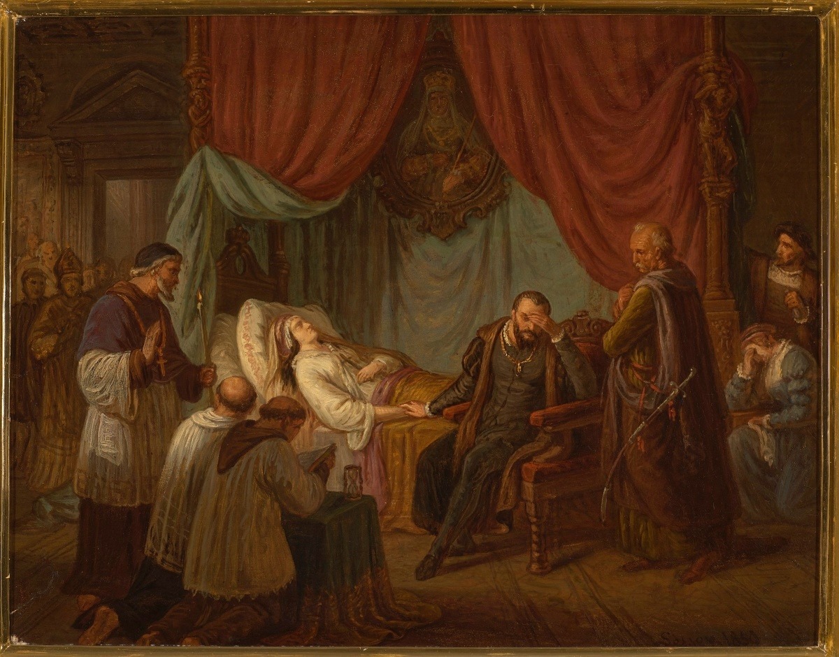 “Смерть Барбари Радзівіл”, художник Александр Лессер. Національний музей у Варшаві 