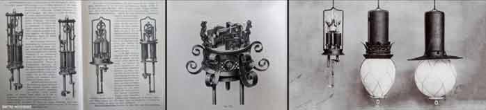 Демонстраційний вигляд світильників на дугових лампах початку XX століття. Source: Siemens