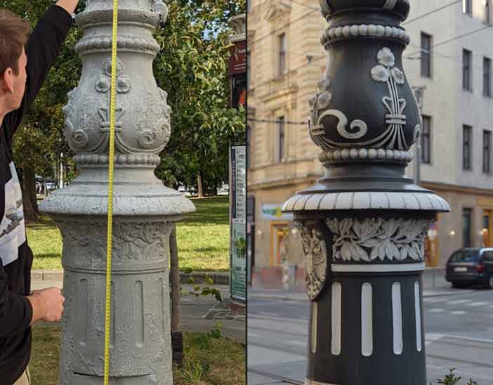 Порівняння п'єдесталів у Львові та Відні.Source: Christian Philipp (Wikimedia)