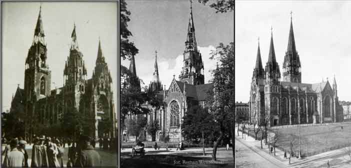 Ліхтарі по периметру храму свв. Ольги і Єлизавети. Source: Polona