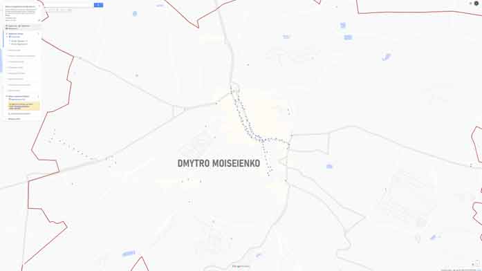 Карта документально підтверджених надвисоких ліхтарів. В період з 1909 до 1945 років.