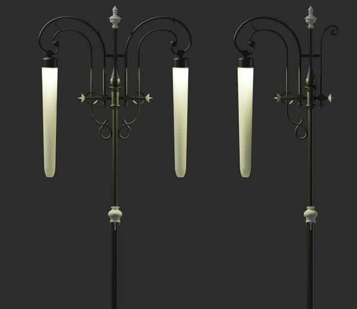 Авторський ексізний вигляд світильників "бурулька" радянського періоду.