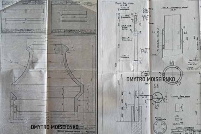 Ексклюзивні креслення опор ("фонарной мачты") для тролейбусної мережі на площі Міцкевича. 1954 рік.