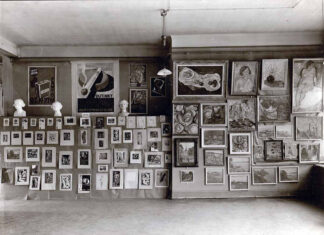 Експозиція виставка робіт студентів графічного відділу УСПМ. Прага, 1930