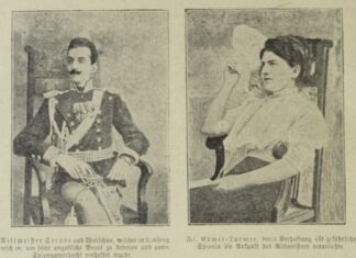 Барон Струве та його наречена Людмила Веберова, звинувачені у шпигунстві у Львові, Das interessante Blatt, 1911 рік