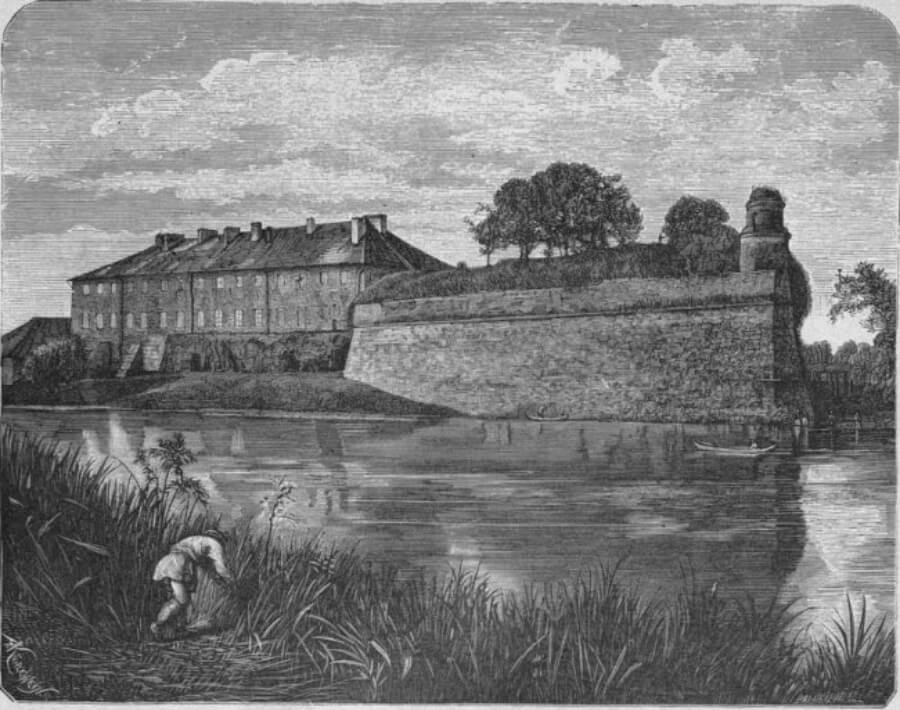 Дубенський замок на малюнку кінця ХІХ ст. 