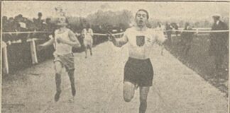 Владислав Понурський на змаганнях у Львові (фінішує другим), Przegląd Sportowy, 1913 рік