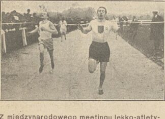 Владислав Понурський на змаганнях у Львові (фінішує другим), Przegląd Sportowy, 1913 рік