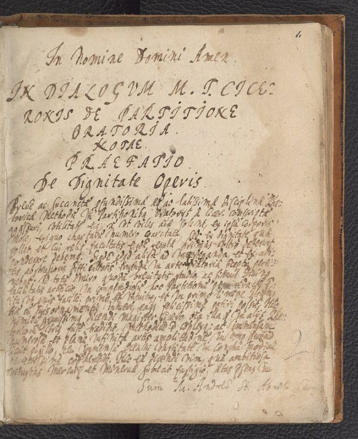 Фрагмент однієї з праць А. Абрека. Фото з https://pl.wikipedia.org/