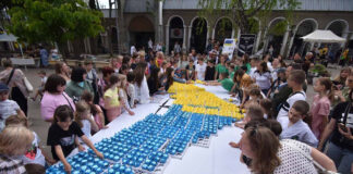 Безпілотник з 800 жовто-блакитних кексів