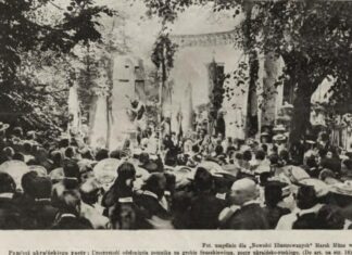 Урочисте відкриття та освячення пам’ятника на могилі Маркіяна Шашкевича на Личаківському цвинтарі, Nowości Illustrowane, 1906 рік