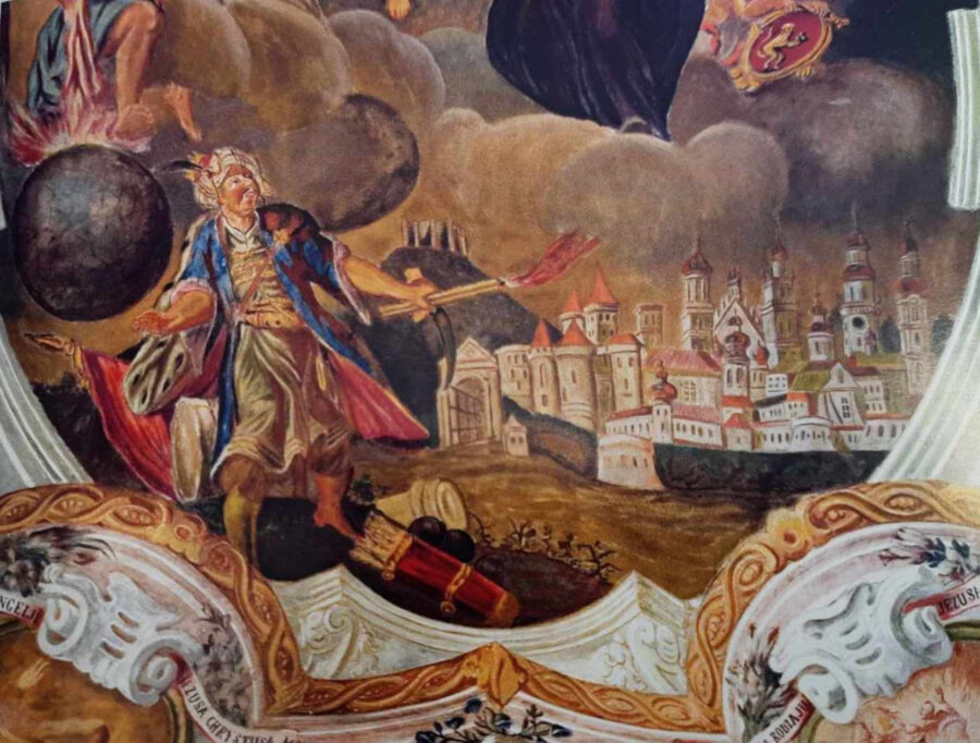Облога Львова турками (фреска костелу єзуїтів)