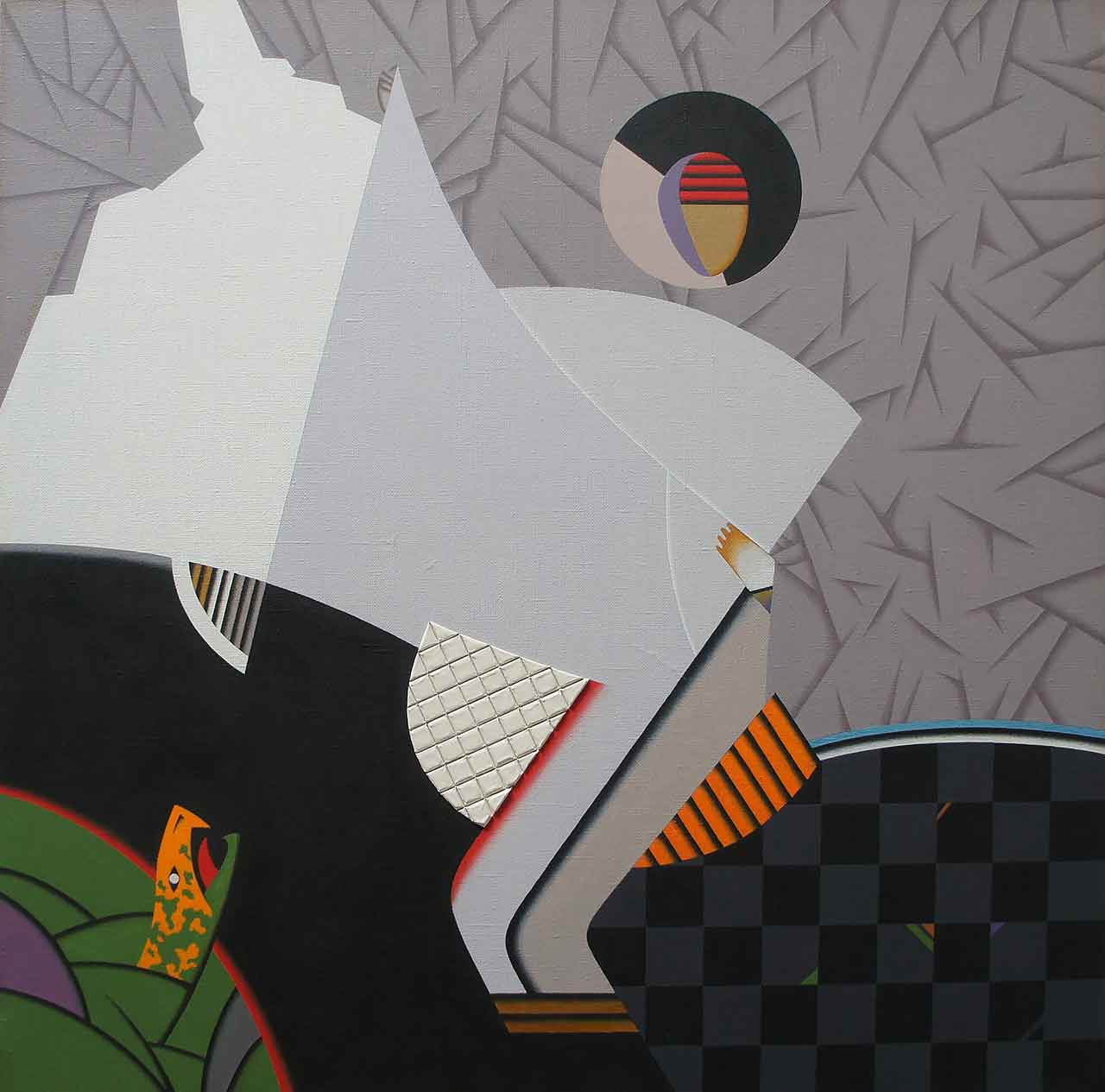 Микола Якимечко. Крізь пахощі вишуканих слів. 1999. Полотно, воскова емульсія