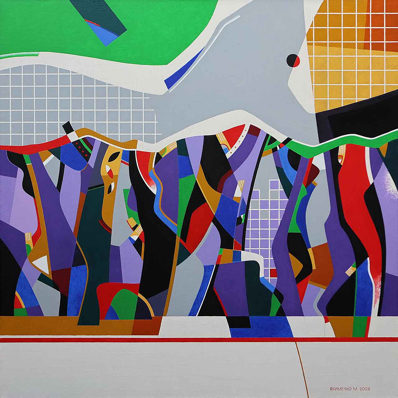 Микола Якимечко. Прочани. 2023. Полотно, акрил