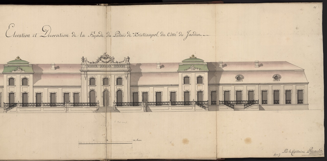 Креслення будівель палацу в Кристинополі, 1758 рік.