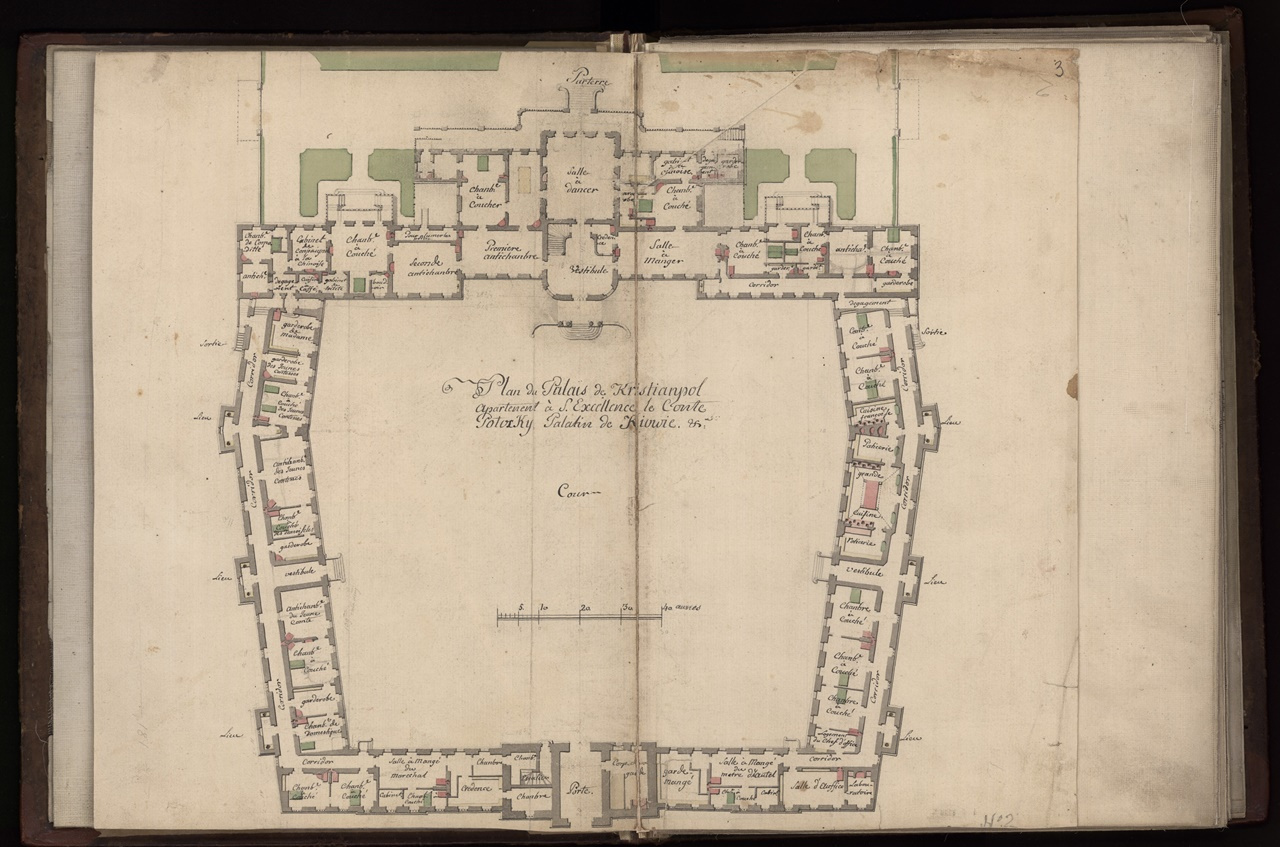 Креслення будівель палацу в Кристинополі, 1758 рік.