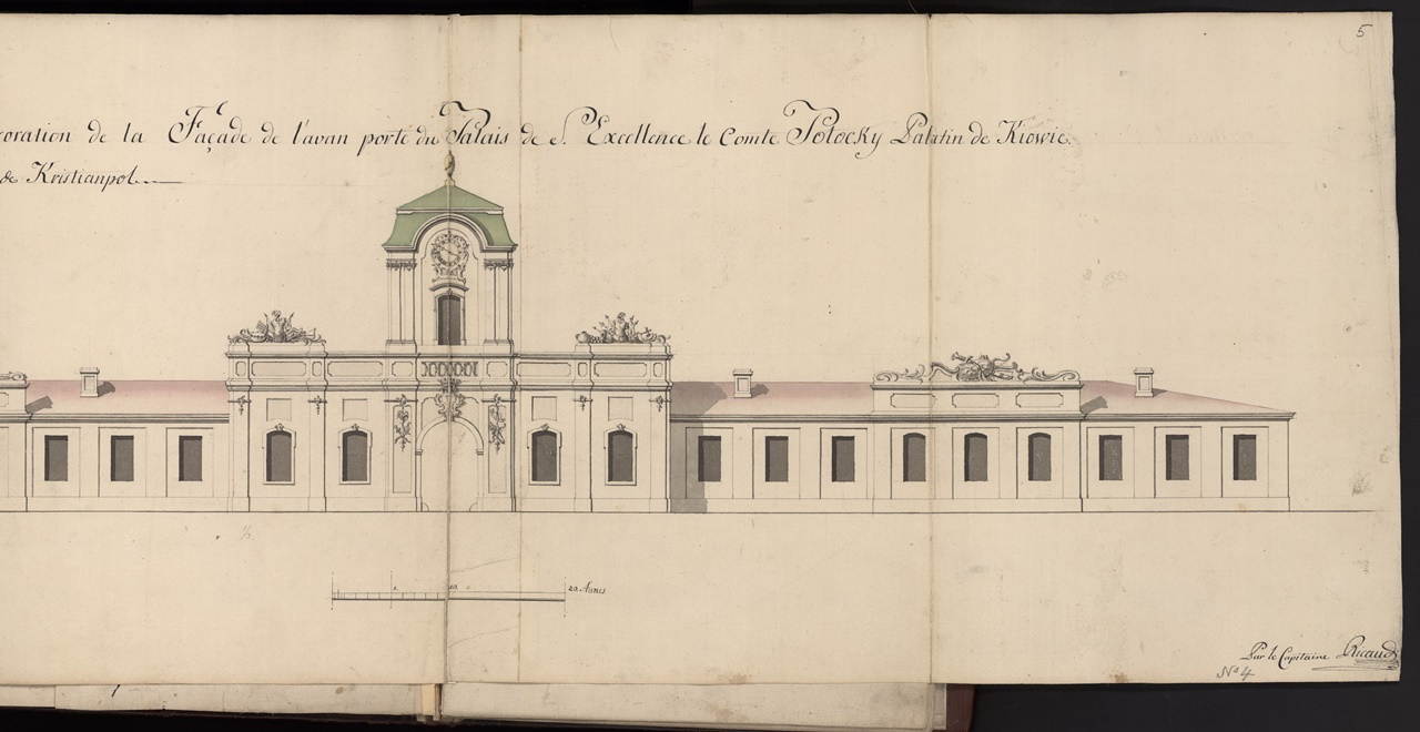 Креслення будівель палацу в Кристинополі, 1758 рік.