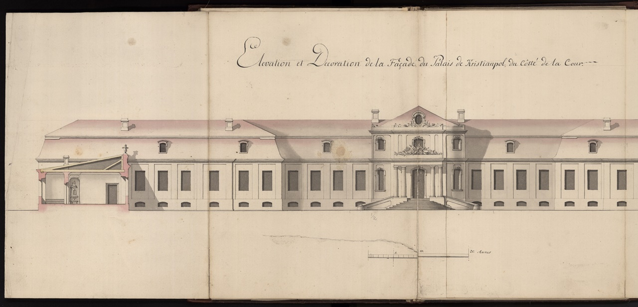 Креслення будівель палацу в Кристинополі, 1758 рік.