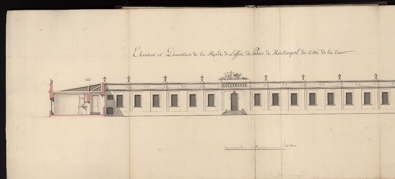 Креслення будівель палацу в Кристинополі, 1758 рік.