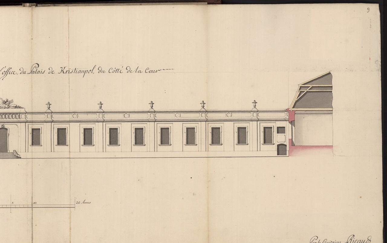 Креслення будівель палацу в Кристинополі, 1758 рік.