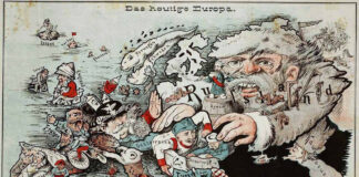 «Символічна» карта Європи. Швейцарія. 1887 р.