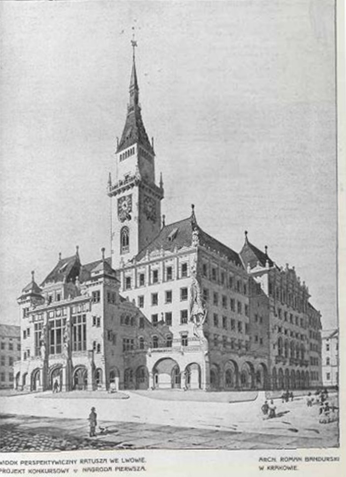 Бандурському належить і проект реконструкції ратуші у Львові