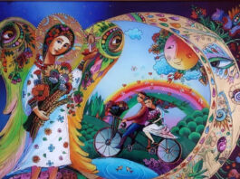 Робота з експозиції виставки Наталії Хацко "Крізь скельце в казку"