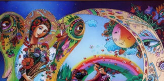 Робота з експозиції виставки Наталії Хацко "Крізь скельце в казку"