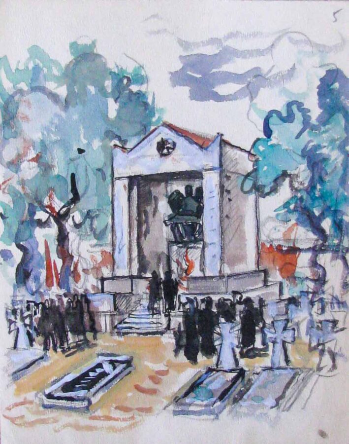 Проекти пам’ятників на могилах стрільців (ескізи)