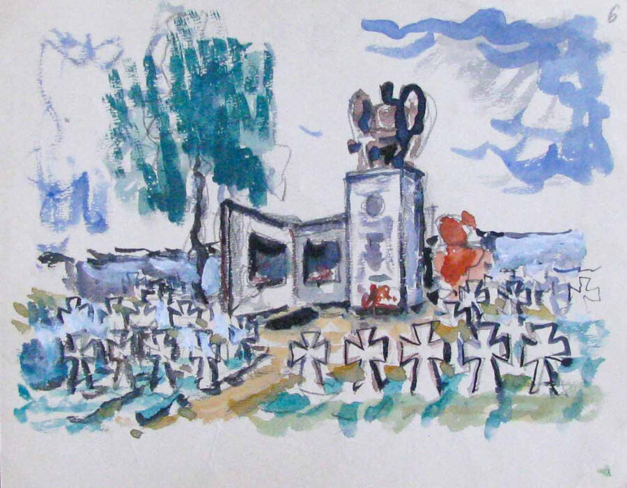 Проекти пам’ятників на могилах стрільців (ескізи)