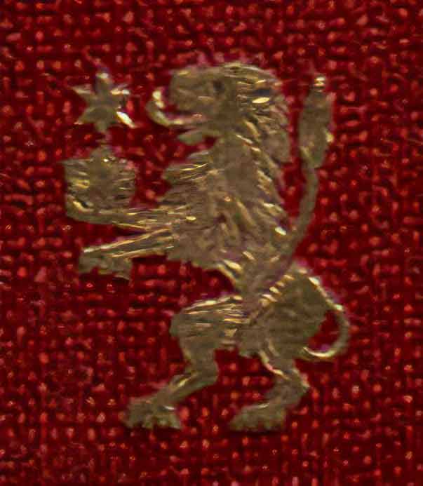 Головний елемент герба Львова як частина декору оправи книг збірки ТШМЛ