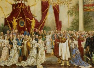 Бал у Львівській Ратуші на честь візиту цісаря Франца Йосифа I 1880 року.