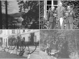 Фото палацу та полювання в Сколе 90 років тому