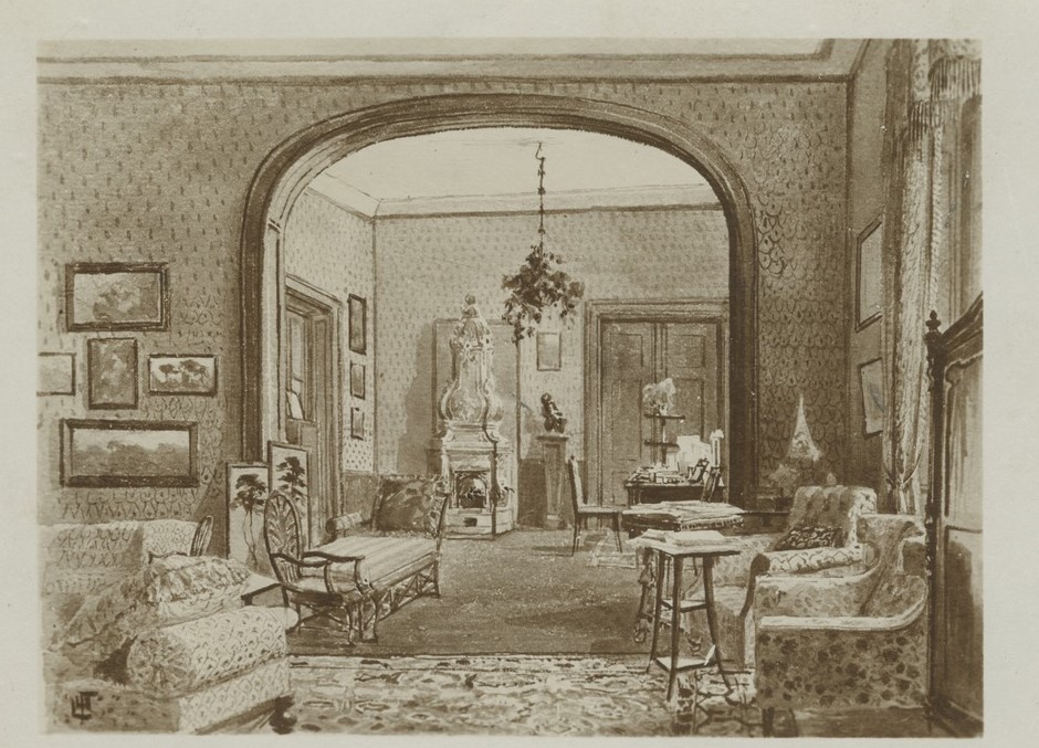 Інтер'єр палацу Жевуських-Лянцкоронських в Роздолі на Львівщині, кін. ХІХ-поч. ХХ ст.